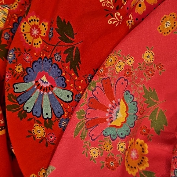 💕SPELL & THE GYPSY💕 Solstice Boho Midi Dress ~ Salsa Rose Large - Picture 14 of 16